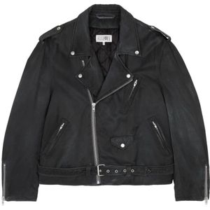 MM6 Maison Margiela, Heren, Jassen, Zwart, Maat: M