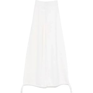 Max Mara, Dames, Broeken, Wit, Maat: S Wol,
