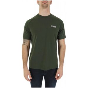 Emporio Armani Ea7, Heren, Tops, Groen, Maat: M Katoen,