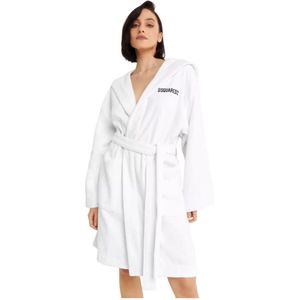 Dsquared2, Dames, Nachtkleding & Lounge, Wit, Maat: L Katoen,