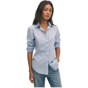 Brooks Brothers, Dames, Blouses & Shirts, Blauw, Maat: 3XS Katoen,