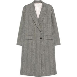 Forte Forte, Dames, Mantels, Grijs, Maat: S