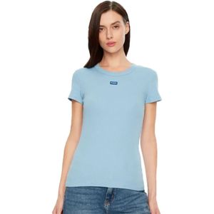 Hugo, Dames, Tops, Blauw, Maat: S Katoen,