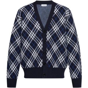 Burberry, Heren, Truien, Blauw, Maat: L Wol,