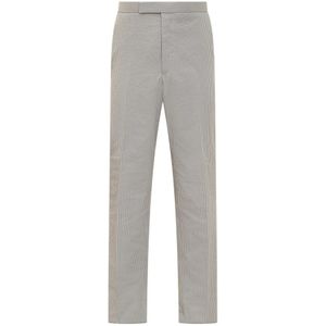 Thom Browne, Heren, Broeken, Grijs, Maat: M Katoen,