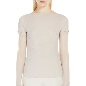 Sportmax, Dames, Truien, Beige, Maat: S Viscose,