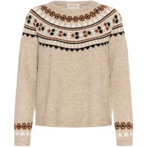 Cream - Cherrie - Gebreide Trui - Beige - Dames