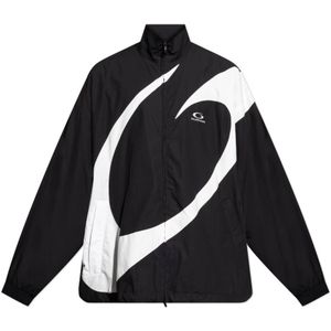 Balenciaga, Heren, Jassen, Zwart, Maat: S Leer,