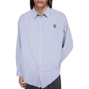 Acne Studios, Heren, Overhemden, Blauw, Maat: L Katoen,