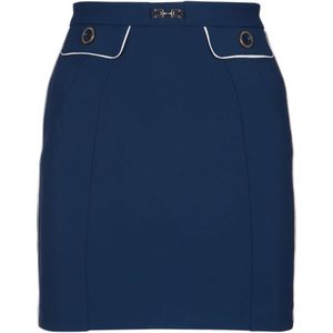 Elisabetta Franchi, Dames, Rokken, Blauw, Maat: S
