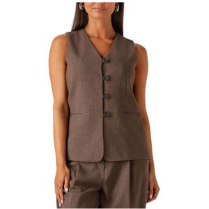 MSCH COPENHAGEN - Gilet - Donkerbruin - Rosina Michelle