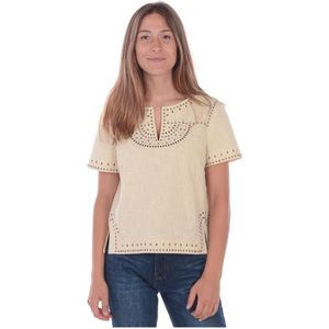 Max Mara, Dames, Blouses & Shirts, Wit, Maat: S Katoen,