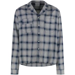 Rhude, Heren, Overhemden, Grijs, Maat: XS Katoen,