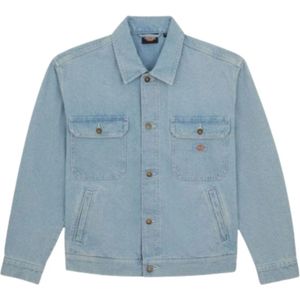 Dickies, Heren, Jassen, Blauw, Maat: XS Denim,