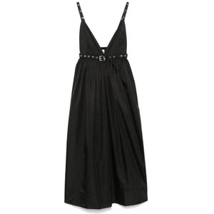 Ganni Elegante Nero Jurk voor Vrouwen , Black , Dames , Maat: M