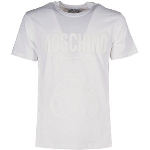 Moschino, Heren, Tops, Wit, Maat: S Katoen,