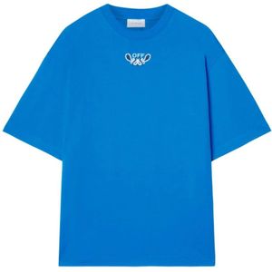 Off White, Heren, Tops, Blauw, Maat: S Katoen,