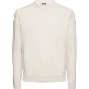 Zegna, Heren, Truien, Beige, Maat: 2XL Wol,