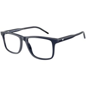 Emporio Armani - Vierkant Optisch Montuur - Blauw - 53 mm