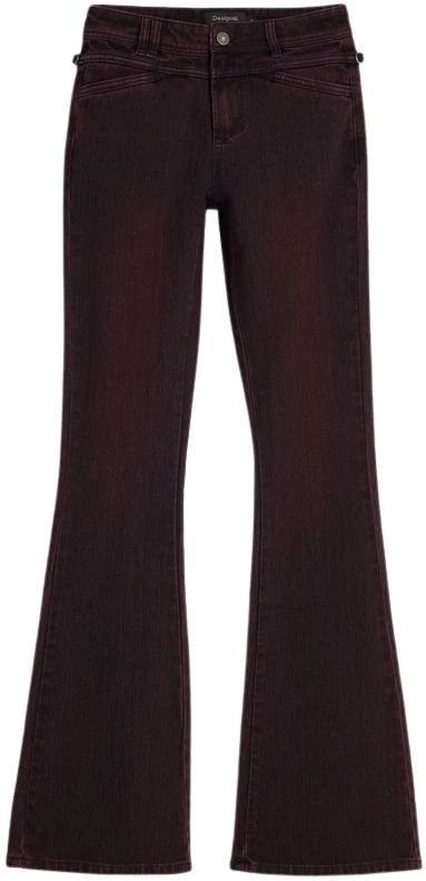 Bordeaux flare jeans