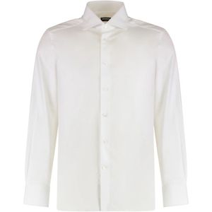 Zegna, Heren, Overhemden, Wit, Maat: XL Katoen,