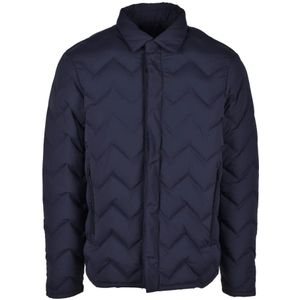 Emporio Armani, Heren, Jassen, Blauw, Maat: L Poliester,