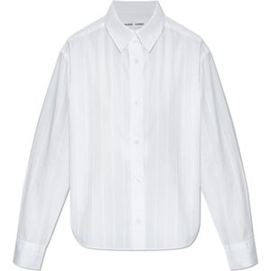 Samsøe Samsøe, Dames, Blouses & Shirts, Wit, Maat: XS Katoen,