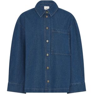 Heartmade, Dames, Blouses & Shirts, Blauw, Maat: XS Denim,