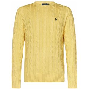 Polo Ralph Lauren - Kabel Gebreide Trui - Geel - Katoen