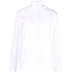 Rabanne, Dames, Blouses & Shirts, Wit, Maat: M Katoen,