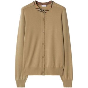 Burberry, Dames, Truien, Bruin, Maat: L