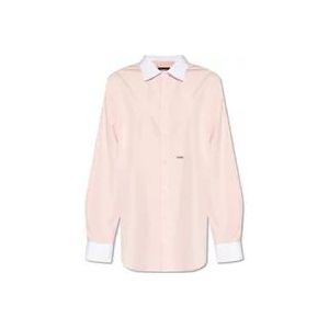 Dsquared2 Katoenen shirt , Pink , Dames , Maat: XS