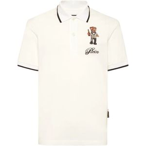 Philipp Plein, Heren, Tops, Beige, Maat: S Katoen,