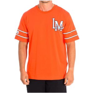 La Martina - T-shirt - Oranje - 100% Katoen - Ronde Hals