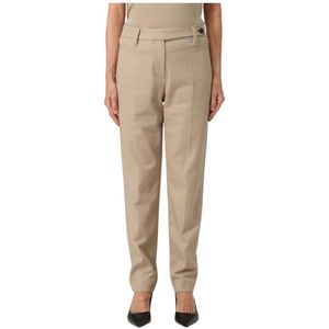 Brunello Cucinelli, Dames, Broeken, Beige, Maat: S