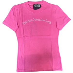 Versace Jeans Couture, Dames, Tops, Roze, Maat: S