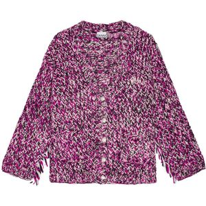 Ganni, Dames, Truien, Paars, Maat: 2XS Wol,