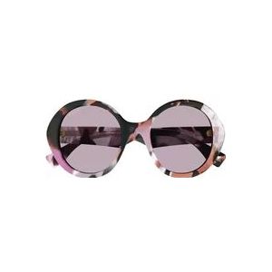 Gucci Roze paarse zonnebril voor vrouwen , Multicolor , Dames , Maat: 54 MM