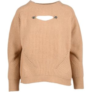 Anna Molinari, Dames, Truien, Bruin, Maat: S Wol,