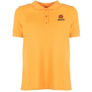 Kenzo, Dames, Tops, Oranje, Maat: L Katoen,