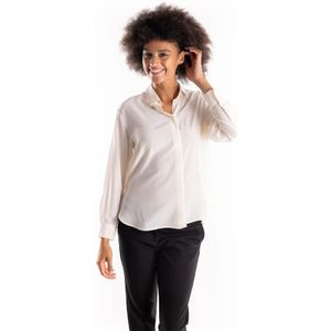 Marella, Dames, Blouses & Shirts, Beige, Maat: M Zijde,