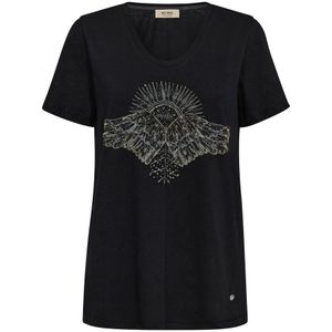 MOS Mosh, Dames, Tops, Zwart, Maat: S Katoen,