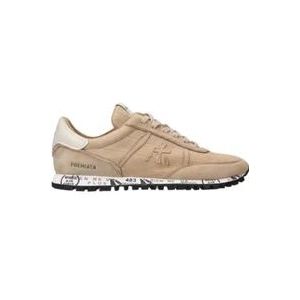 Premiata Heren Sneakers Sean van Gemengd Leer , Beige , Heren , Maat: 46 EU