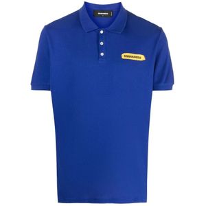 Dsquared2, Heren, Tops, Blauw, Maat: 2XL Katoen,