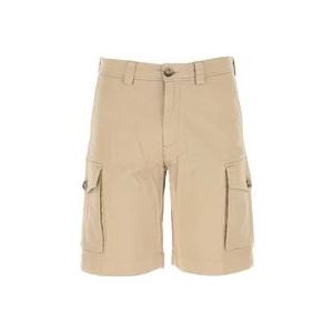 Woolrich Stretch katoenen Bermuda shorts , Beige , Heren , Maat: W31