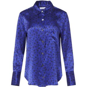 Equipment, Dames, Blouses & Shirts, Blauw, Maat: XS Zijde,