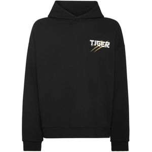 Plein Sport, Heren, Sweatshirts & Hoodies, Zwart, Maat: S