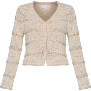 Samsøe Samsøe Gebreid vest 'Sanettie'  natuurwit