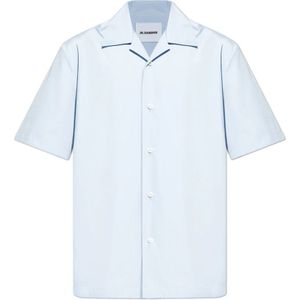 Jil Sander, Heren, Overhemden, Blauw, Maat: S Katoen,