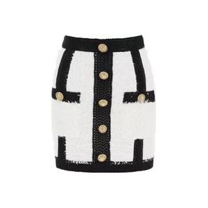 Balmain Denim Mini Rok , Multicolor , Dames , Maat: S